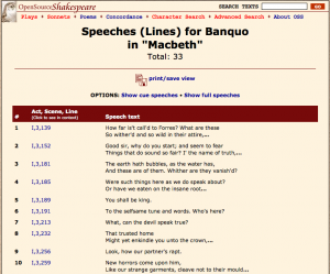 Banquo's speech lines