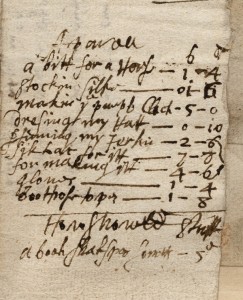 A list in Henslowe's handwriting